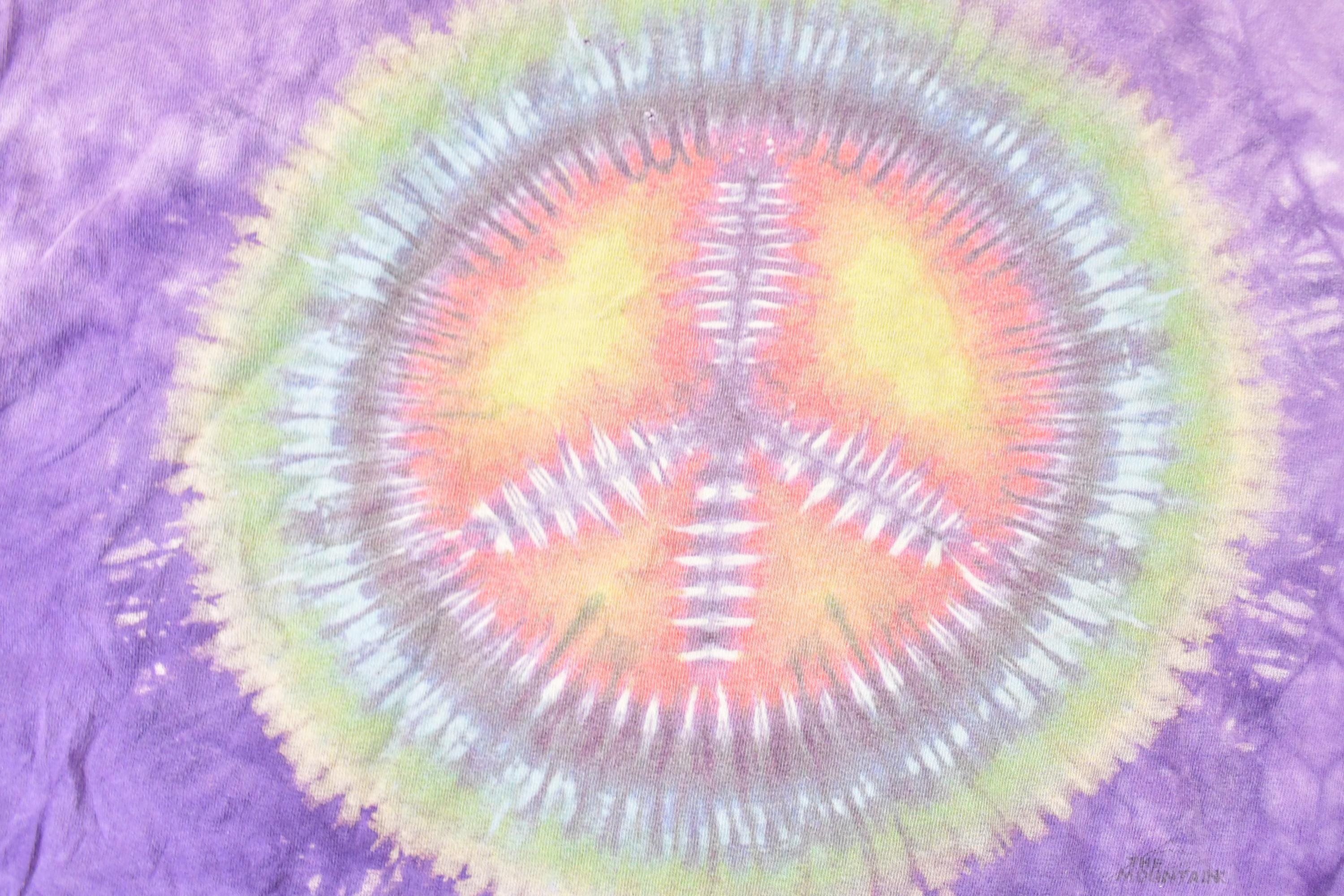 Vintage 1990s Purple Tye Dye Peace Sign Souvenir Travel T-Shirt Men's XL