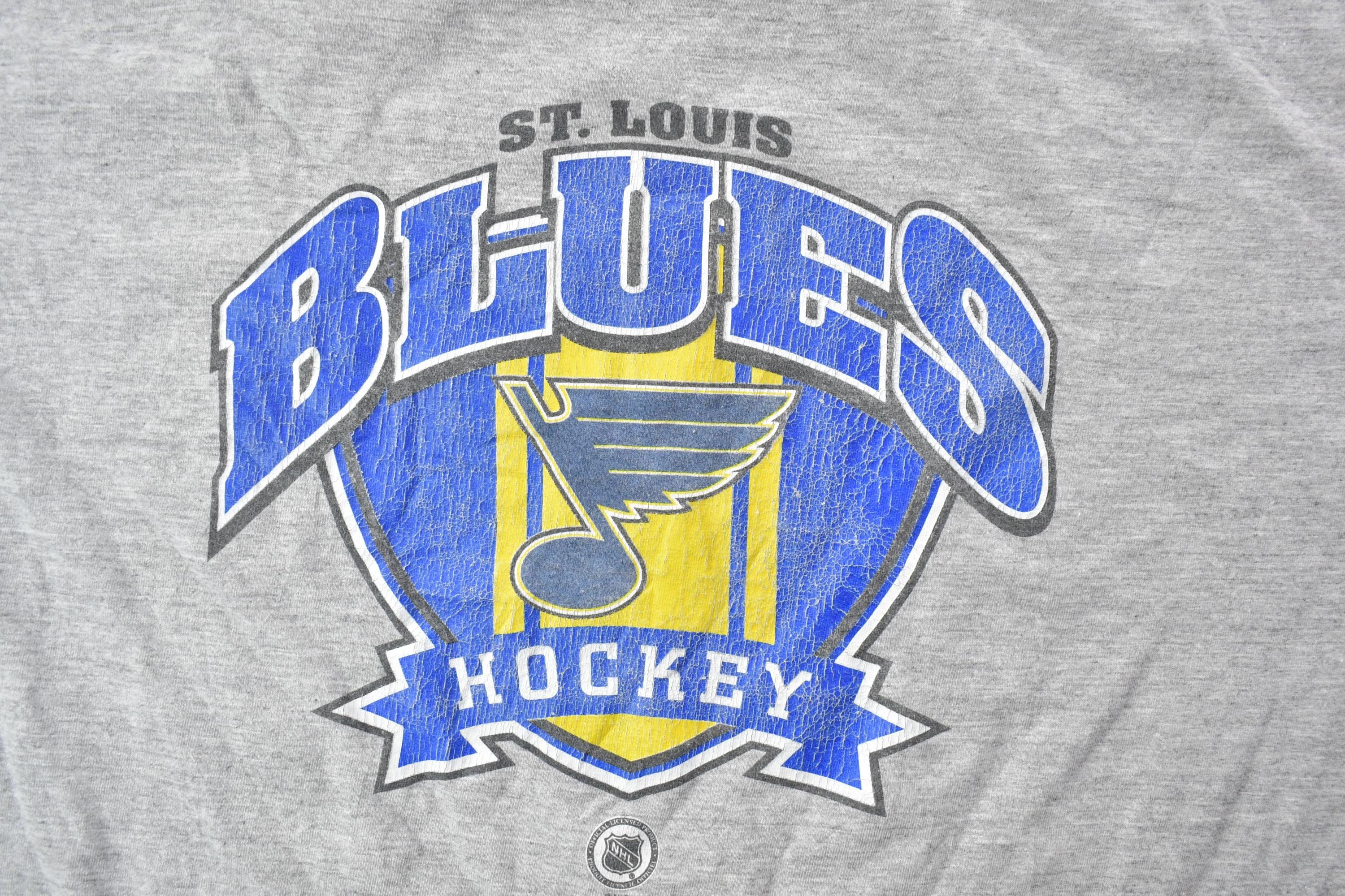 Vintage 1990s St Louis Blues NHL Graphic T-Shirt