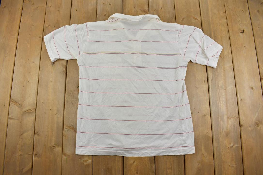 Vintage 1980s Striped Quarter Button Up Shirt