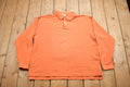 Vintage 1990s LL Bean Blank Quarter Button Collared Sweatshirt