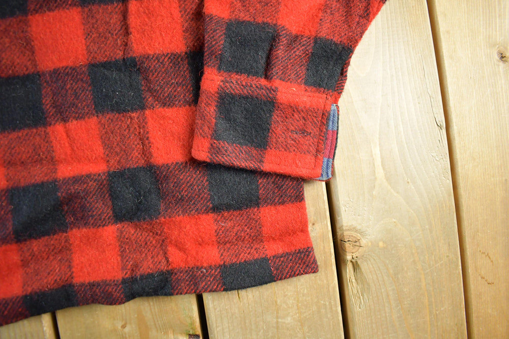 Vintage 1970s Cockatoo Wool Flannel Shirt Jacket Men's Medium