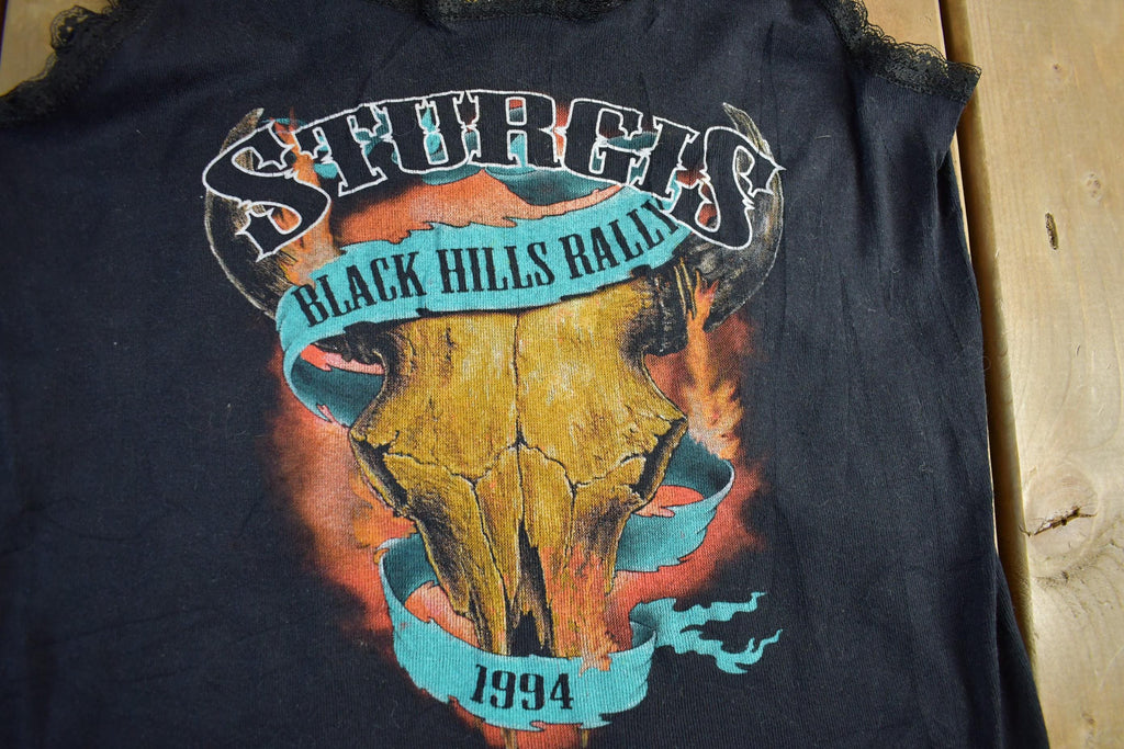 Vintage 1994 3D Emblem Sturgis Black Hills Rally Tank Top Womens Large