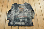 Vintage Y2K Mona Lisa Coffee Rhinestone AOP Long Sleeve T-Shirt Womens XL / 00s Souvenir Tee / 2000s Shirt / Streetwear / Made in USA
