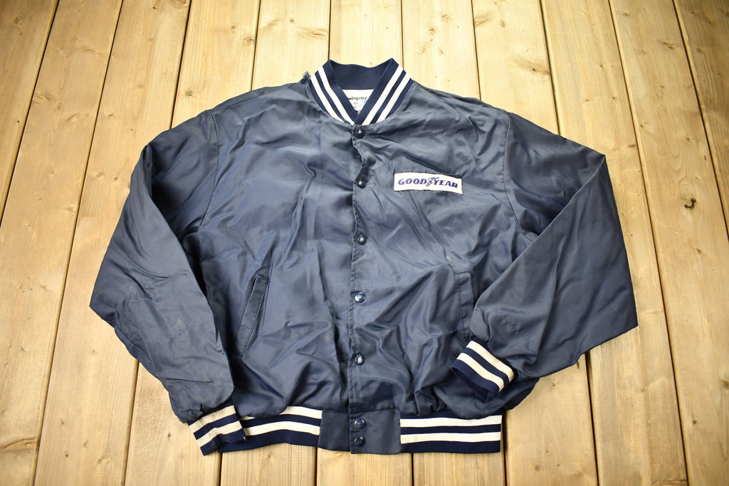 Vintage 1980s Good Year Swingster Satin Bomber Jacket
