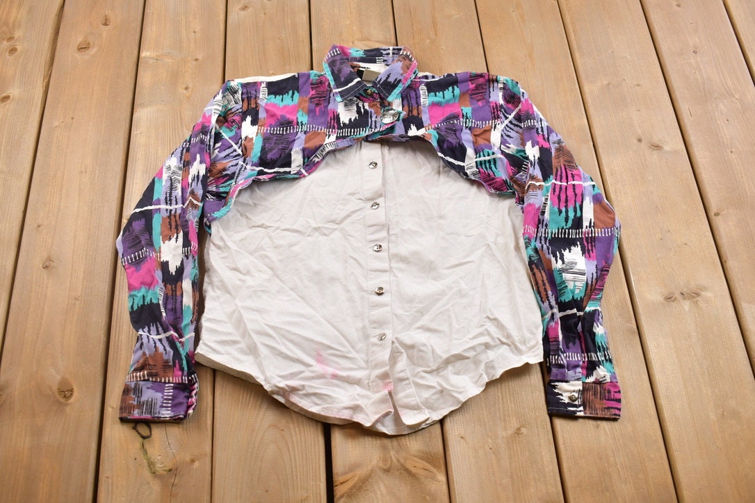 Vintage 1980s Rough Rider Western Button Up Shirt