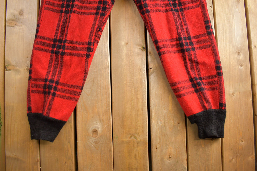 Vintage 1960s JC Higgins Buffalo Plaid Wool Pants Size 38x30