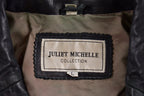 Vintage 1990s Full Length Black Leather Trench Coat