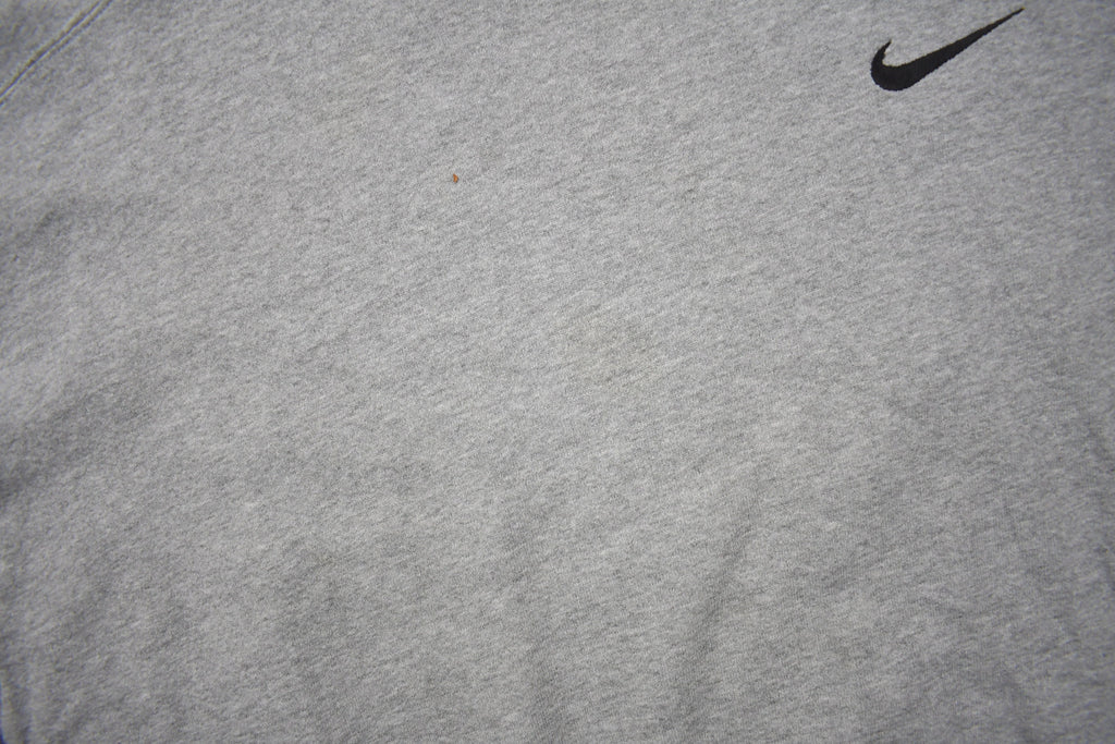 Vintage 1990s Nike Heather Grey Mini Swoosh Crewneck Sweatshirt