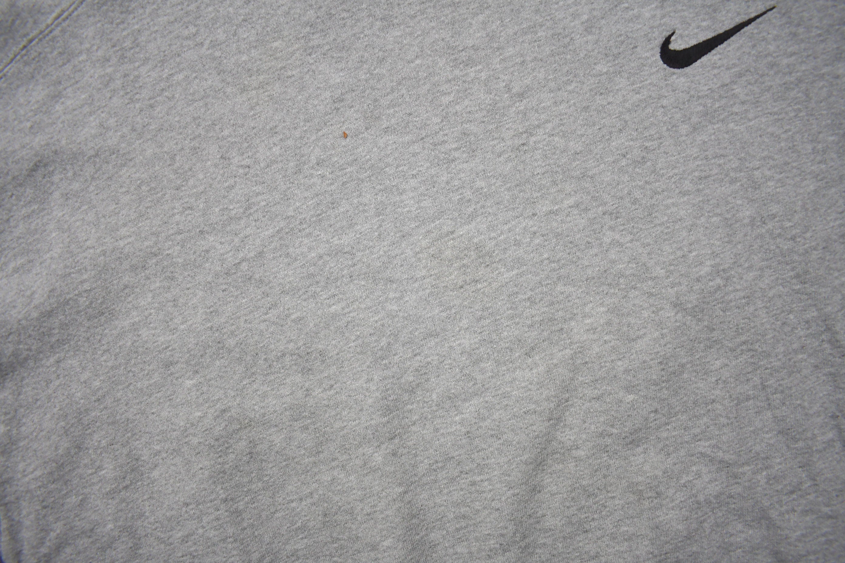 Vintage 1990s Nike Heather Grey Mini Swoosh Crewneck Sweatshirt