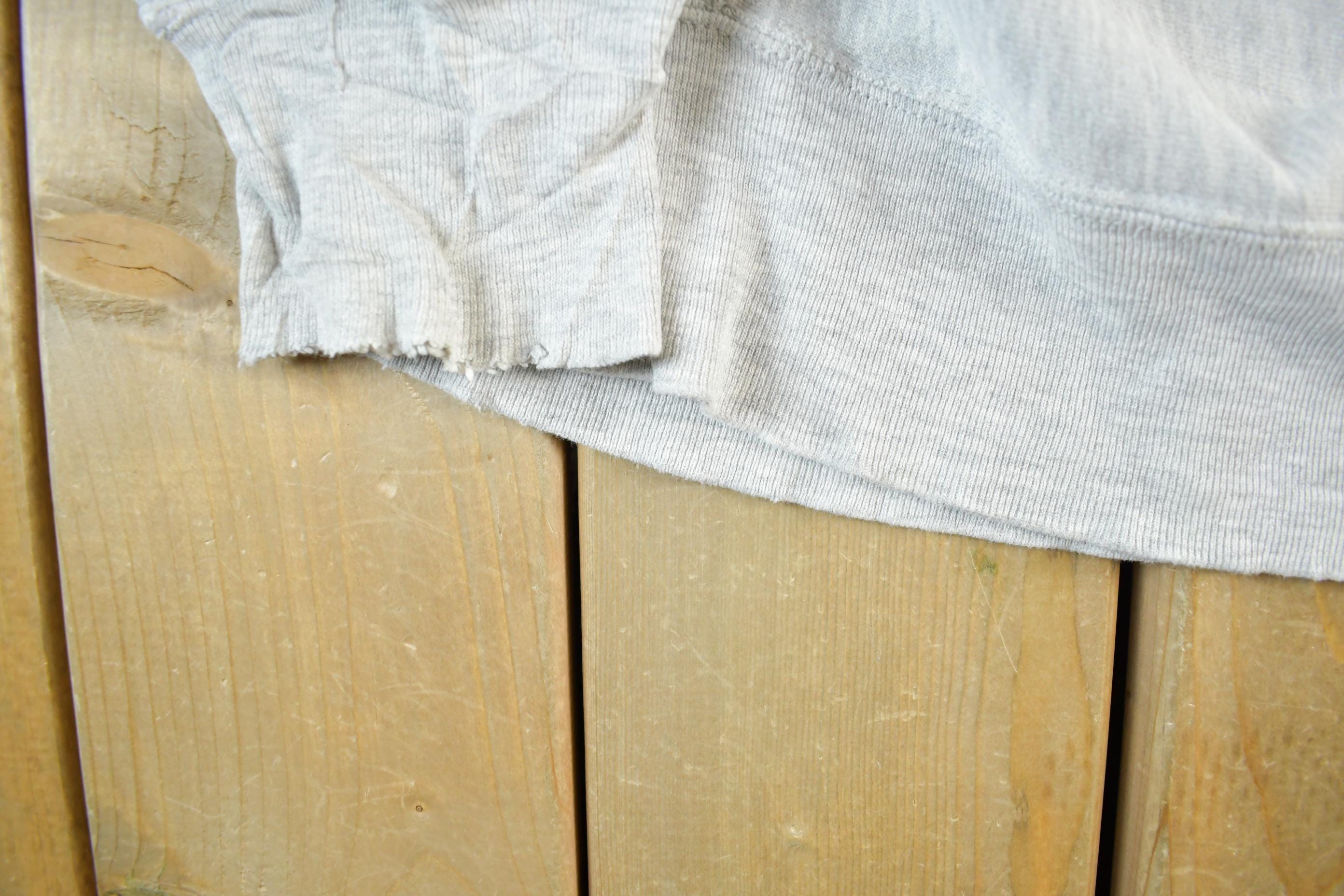 Vintage 1980s University Of Michigan Distressed Champion Reverse Weave Warmup Crewneck Men's XL