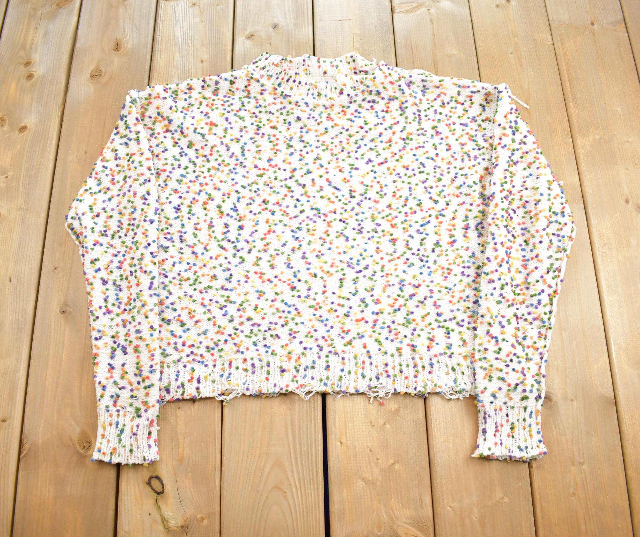 Vintage 1990s Cake Batter Knit Crewneck Sweater