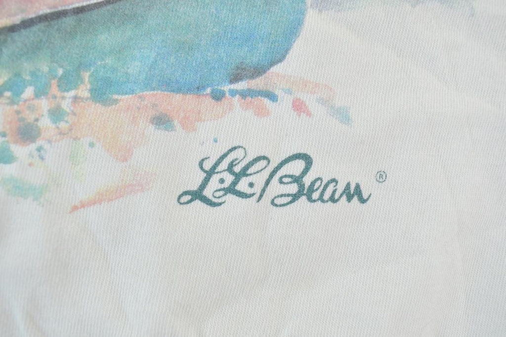 Vintage 1990s LL Bean Beach Single Stitch Graphic Print T-Shirt