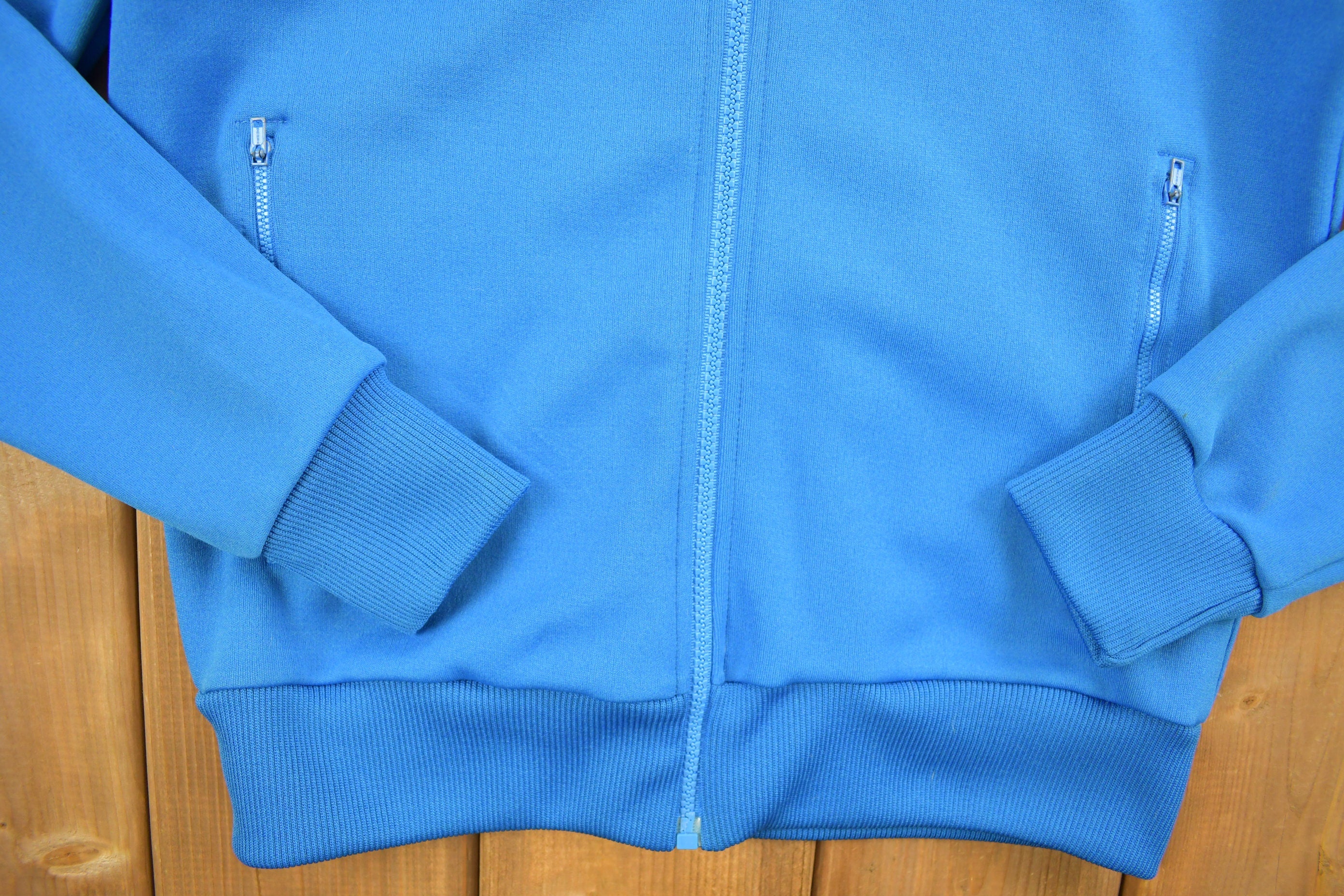 Vintage 1990s Speedo Full Zip Sweater Striped Jacket