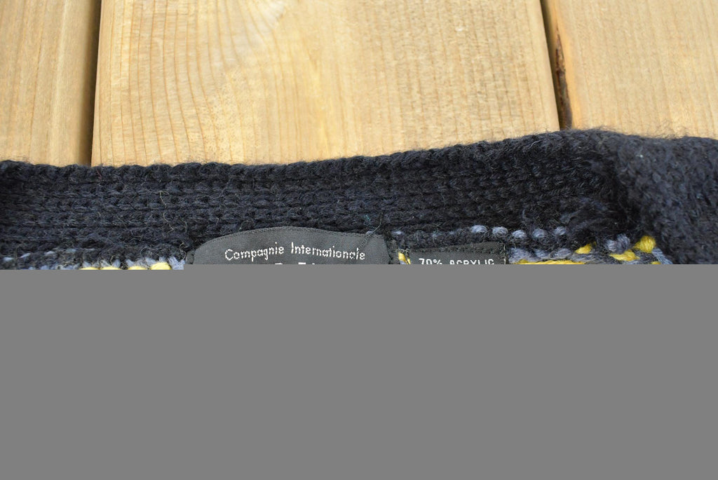 Vintage 1980s Limited Editions Wool Knit Cardigan Sweater Mens M /