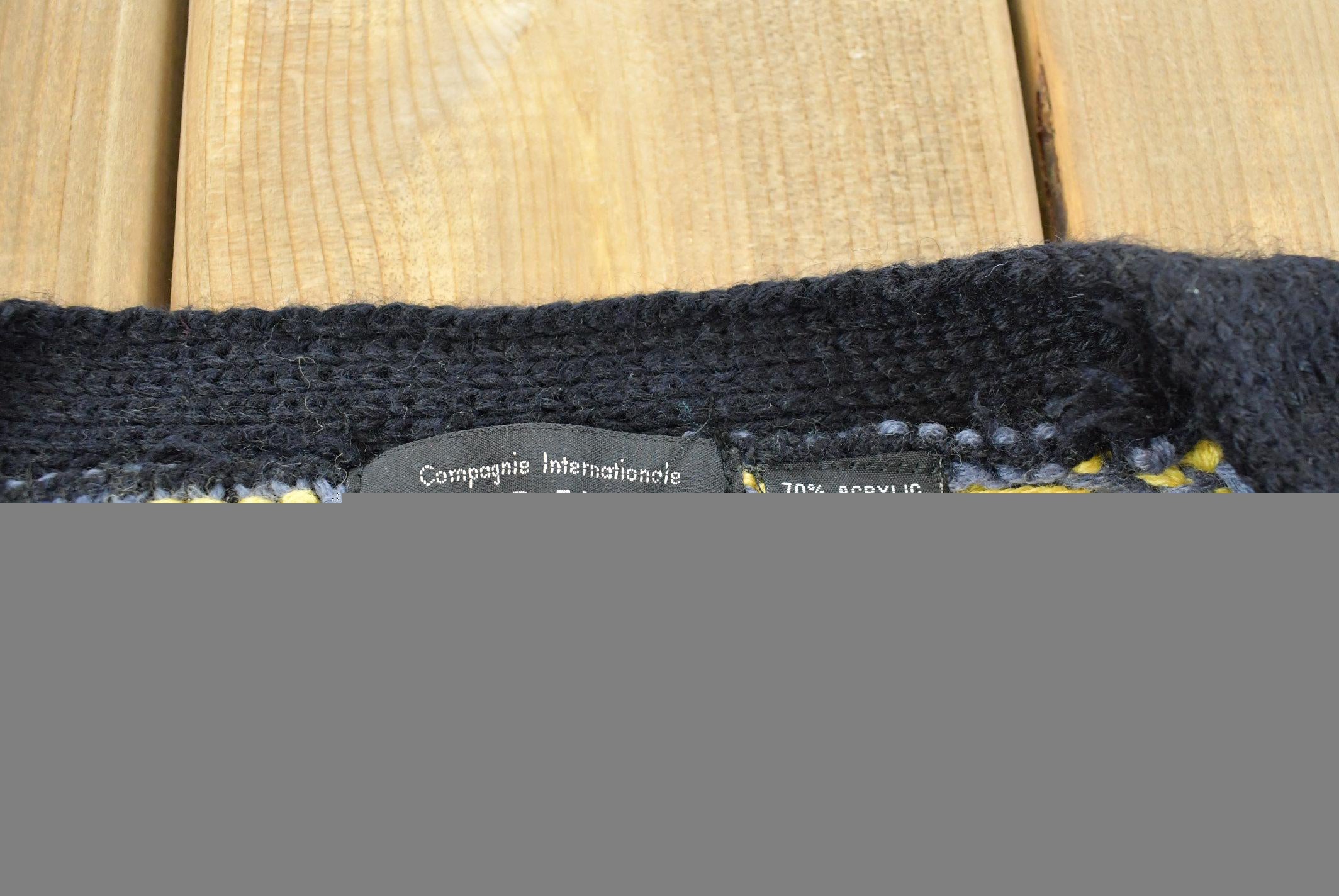 Vintage 1980s Limited Editions Wool Knit Cardigan Sweater Mens M /