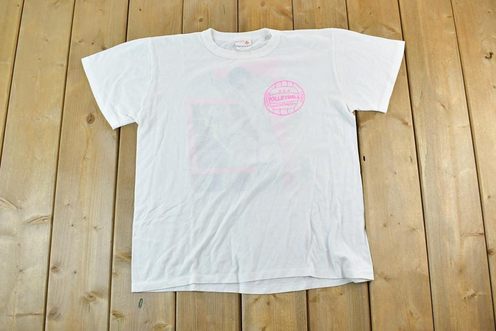Vintage 1990 Ofsaa Volleyball Mississauga Single Stitch T-Shirt