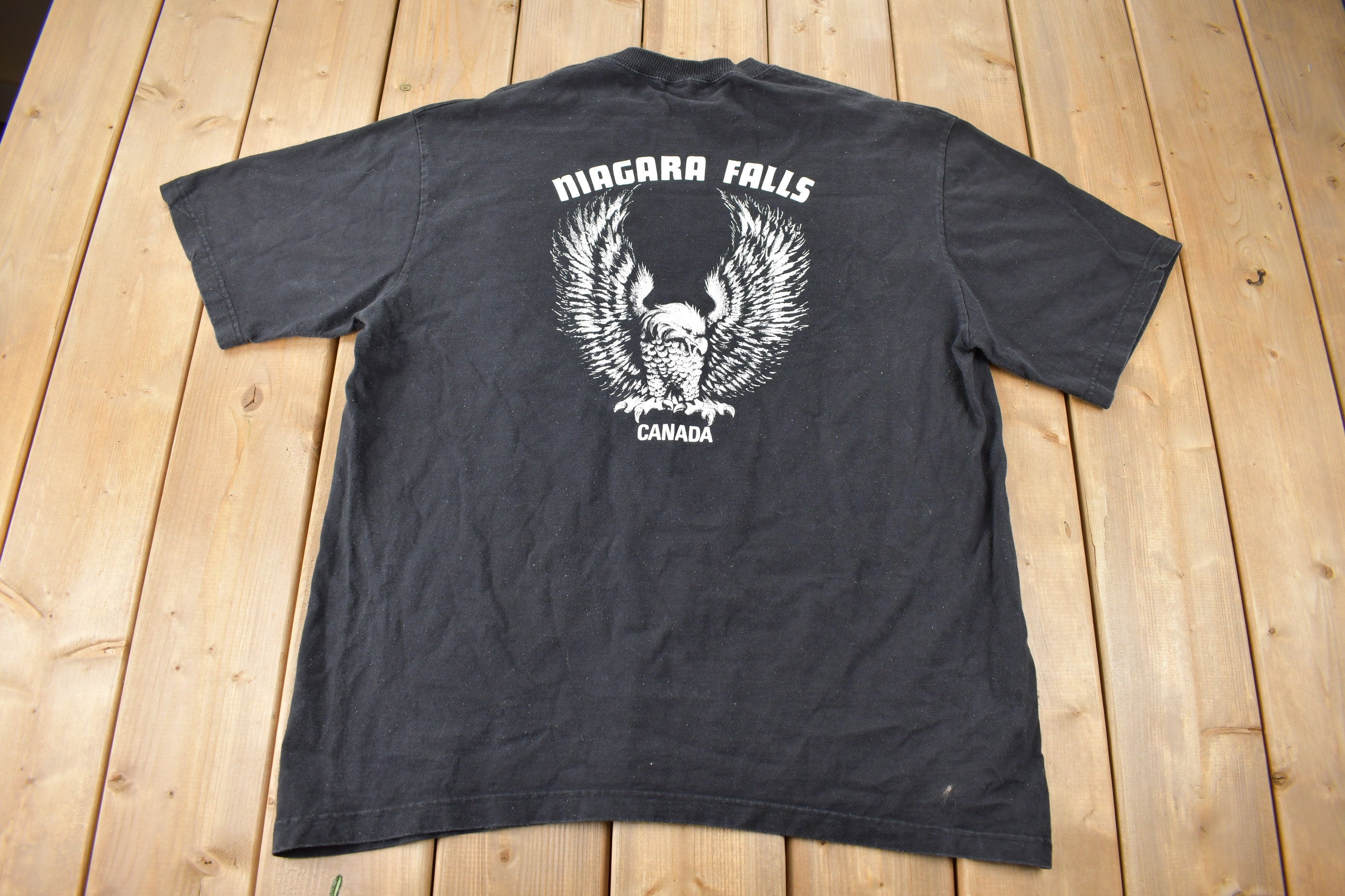 Vintage 2000 Harley Davidson "Life Is Simple Ride A Harley" Niagara Falls T-Shirt Made In Canada