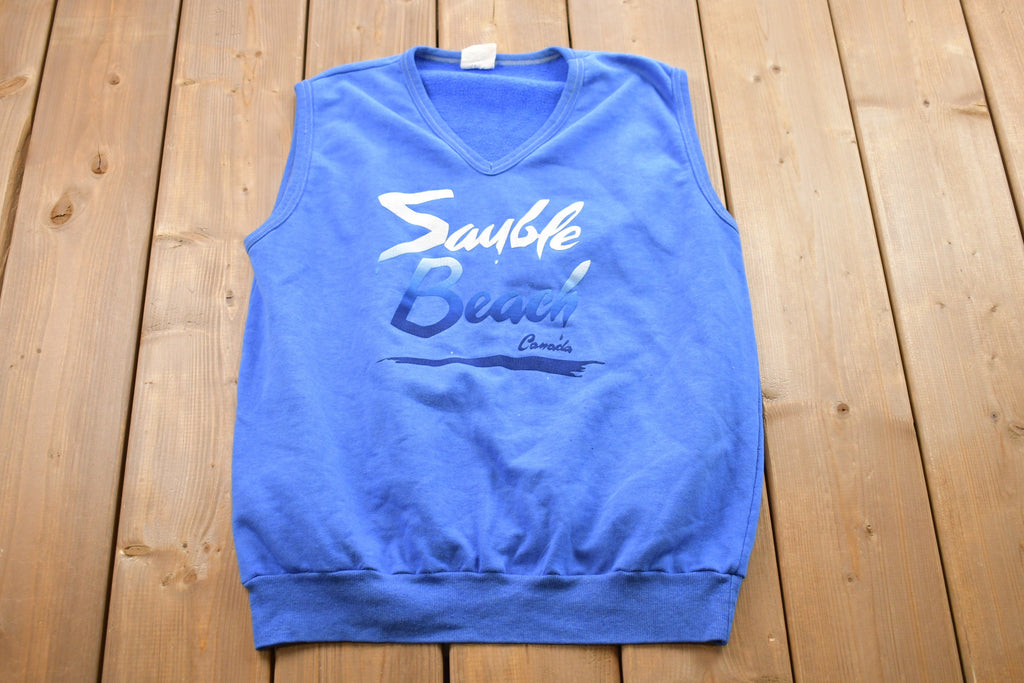 Vintage 1990s Sauble Beach Graphic Tank Top