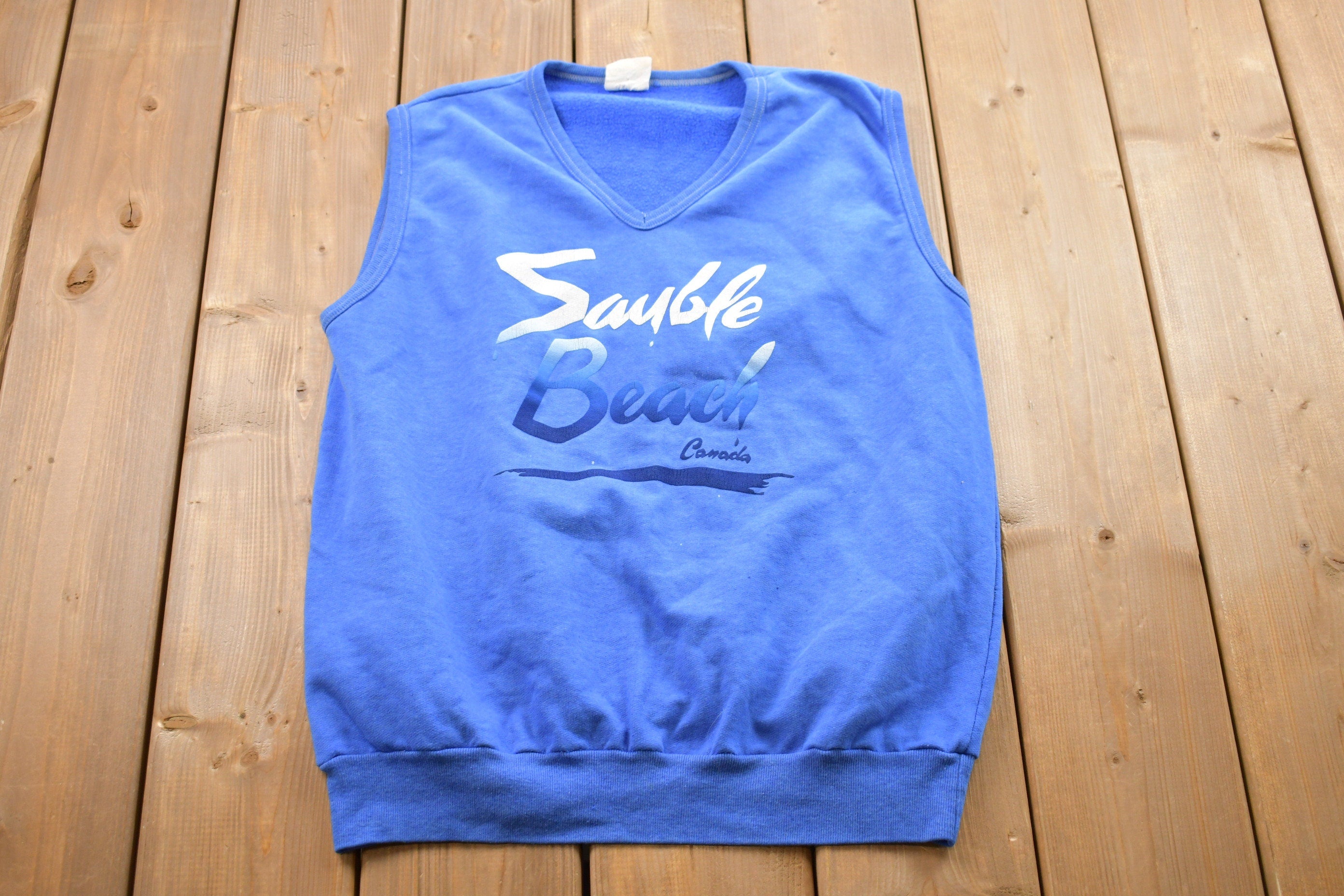 Vintage 1990s Sauble Beach Graphic Tank Top