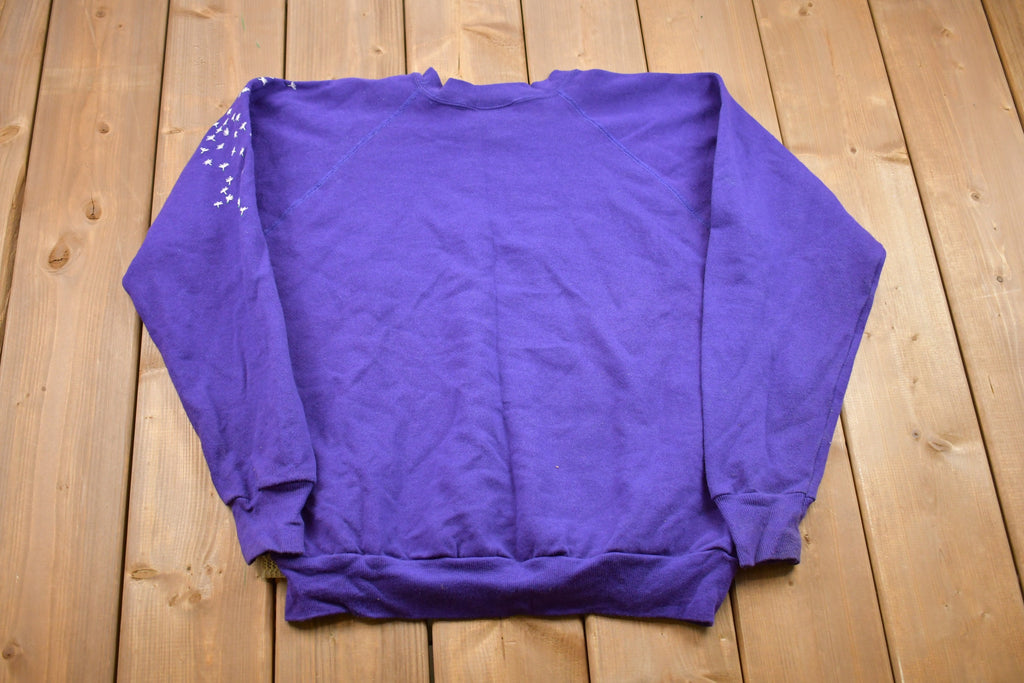 Vintage 1990s Morning Sun Floral Made In USA Crewneck