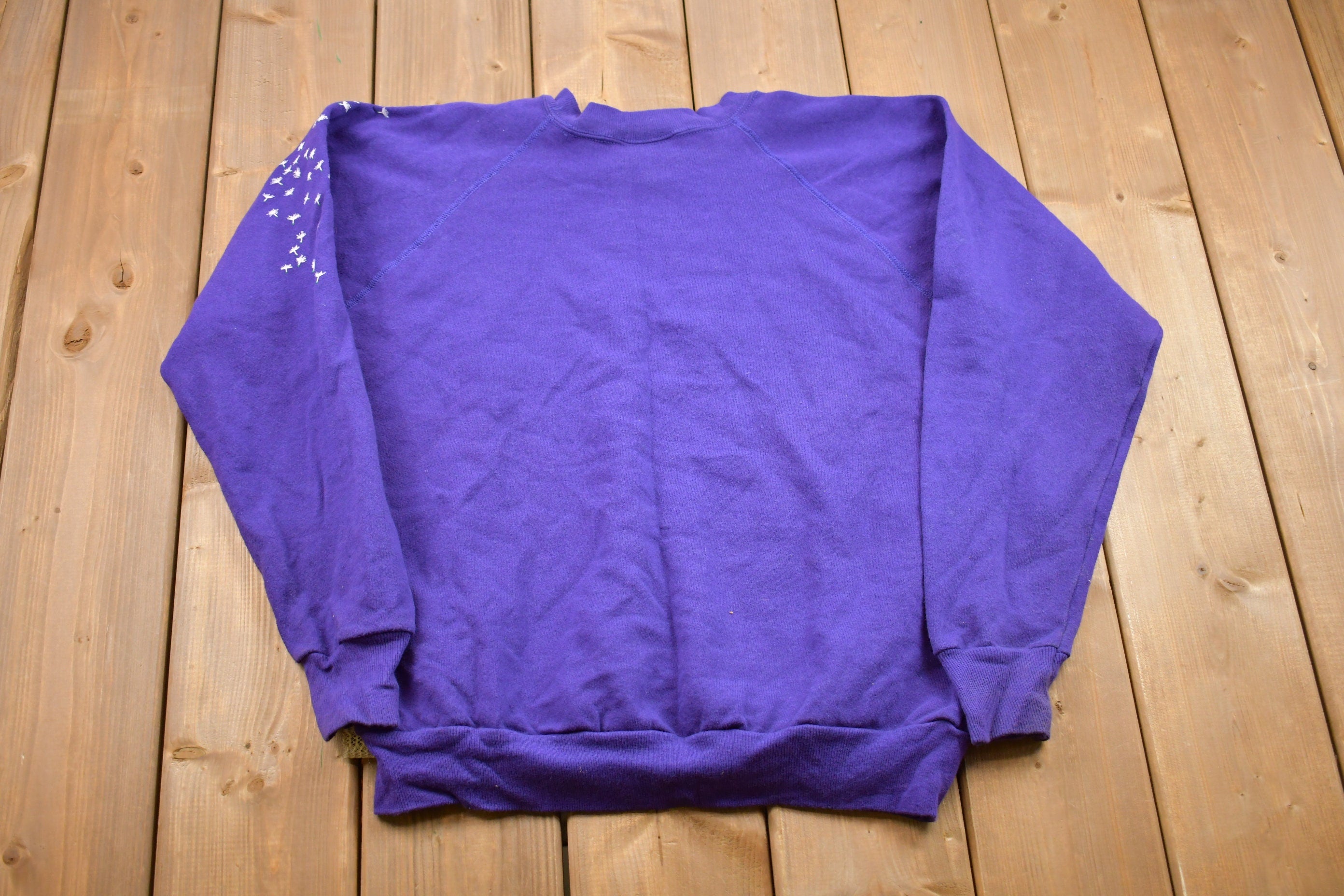 Vintage 1990s Morning Sun Floral Made In USA Crewneck