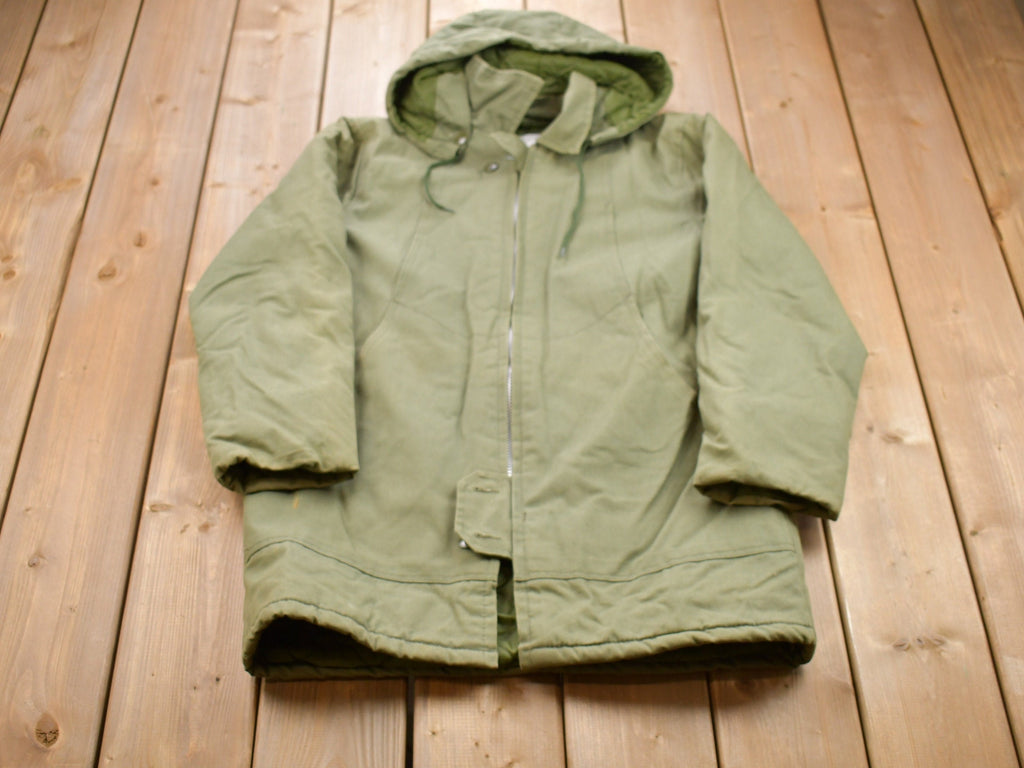Vintage 1980s Military Hooded Jacket
