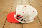 Vintage 1990s Logo Athletic Detroit Red Wings Diamond Cut NHL Snapback Hat / 90's Embroidered Shark Tooth Hockey Cap