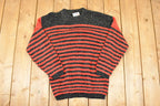 Vintage 1990s American Pride Sparkly Christmas Knit Crewneck Sweater Women's L