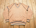 Vintage 1980s Prince Bellini Striped Knit V Neck Sweater