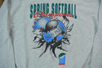 Vintage 1990s Spring Softball Crewneck Sweatshirt Made In USA