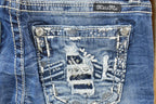 Vintage Y2K Miss Me Bedazzled Low Rise Jeans Size 26x31