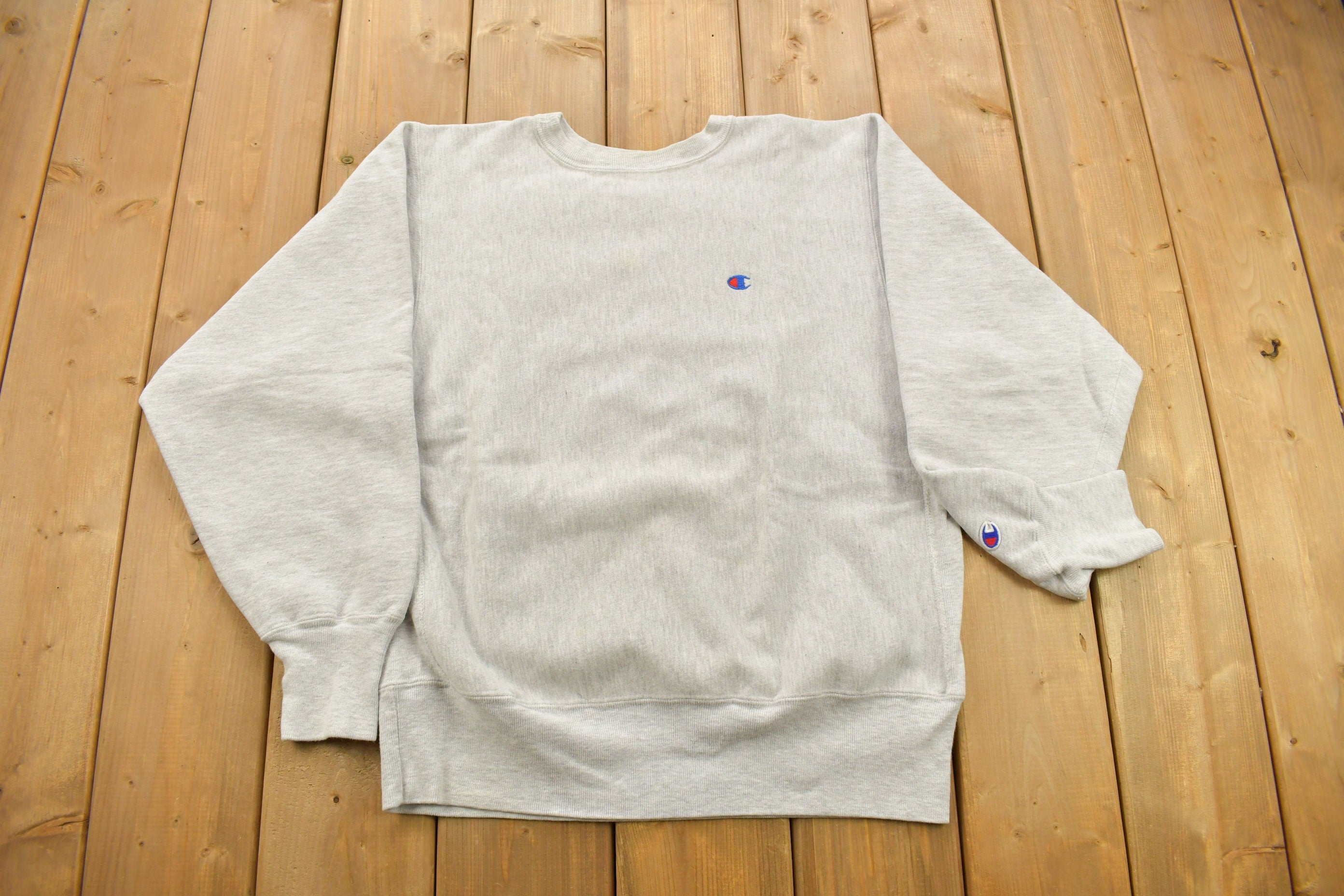 Vintage 1990s Blank Grey Champion Reverse Weave Crewneck