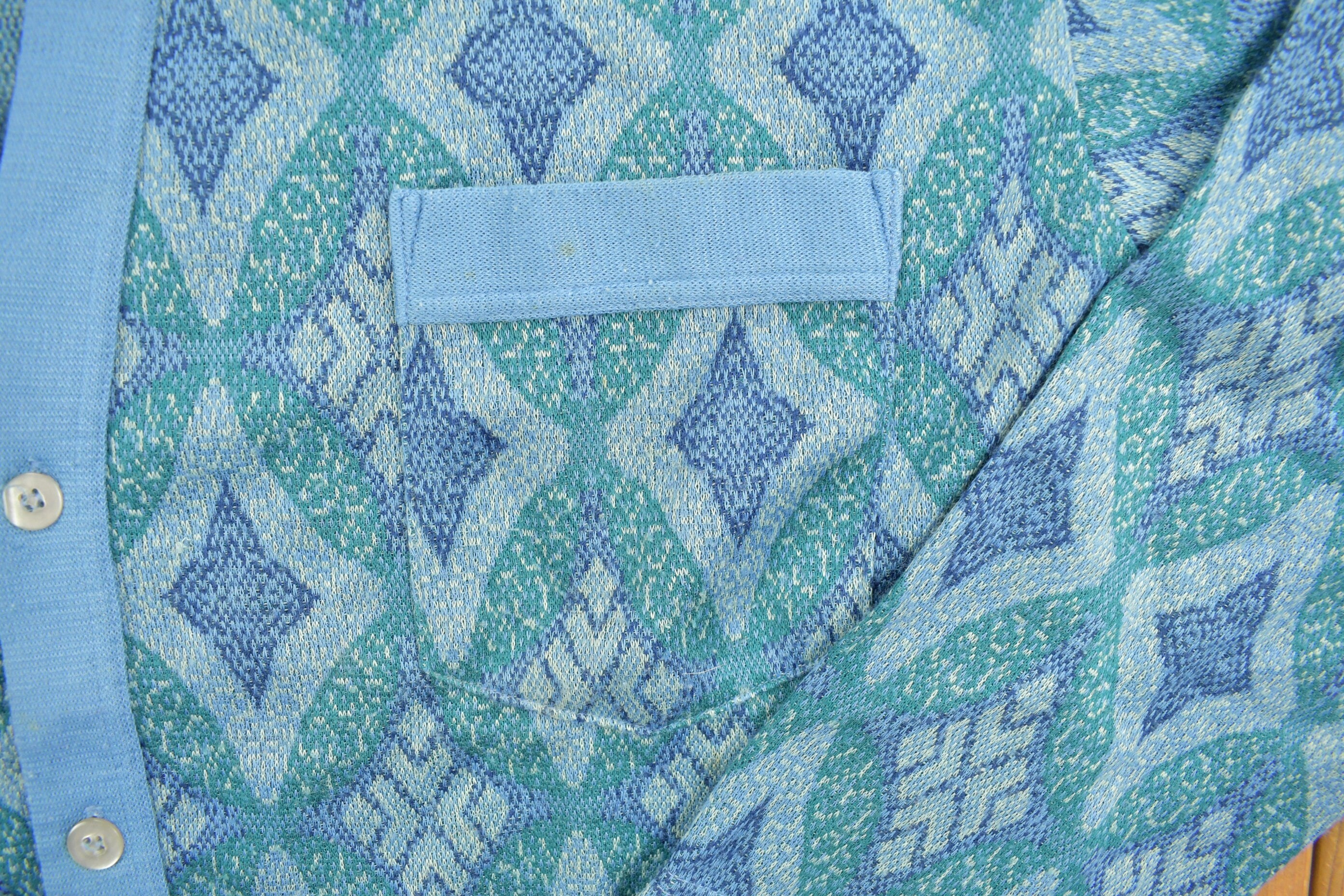 Vintage 1990s Abstract Button Up Cardigan Sweater