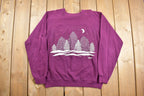 Vintage 1990s Cute Winter Theme Crewneck Sweater