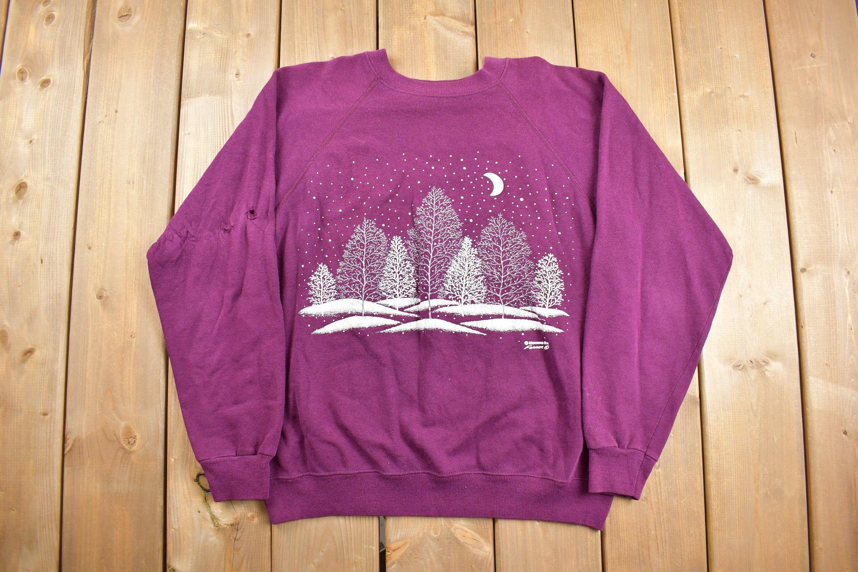 Vintage 1990s Cute Winter Theme Crewneck Sweater
