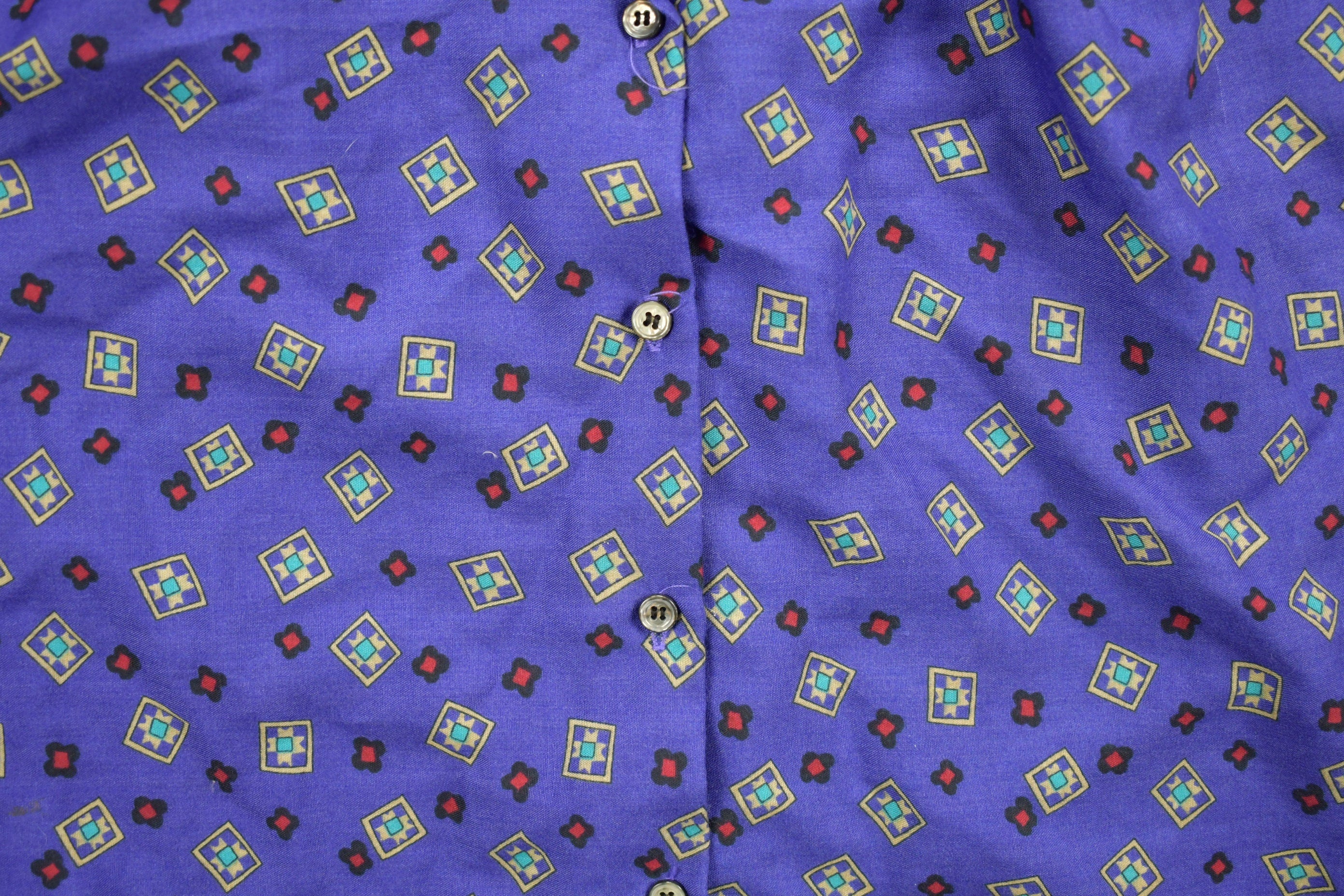 Vintage 1980s All Over Print Land & Sea Button Up Shirt