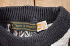 Vintage 1990s Croft & Barrow Striped Cable Knitted Sweater