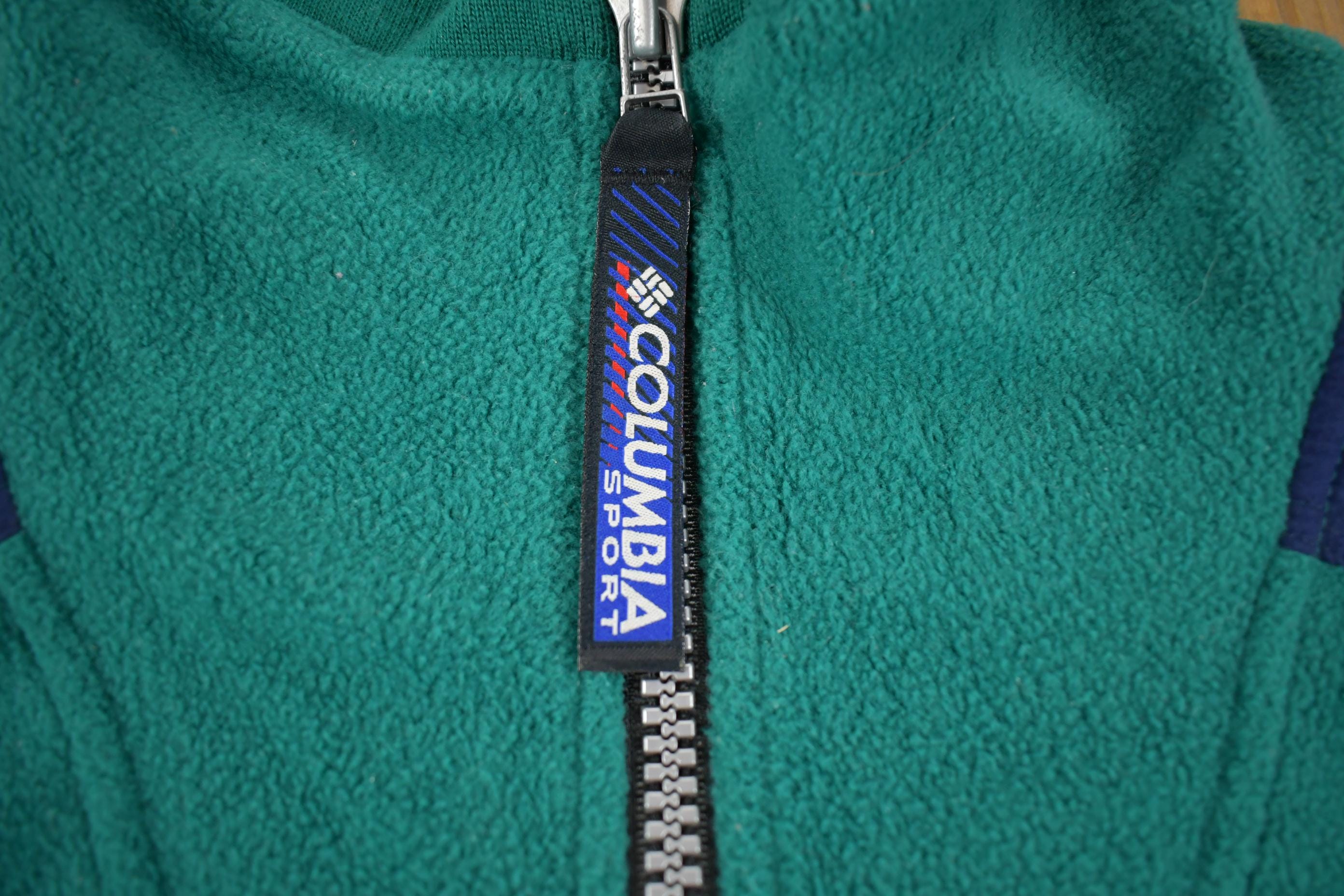 Vintage 1990s Colombia Quater-Zip Fleece Sweater