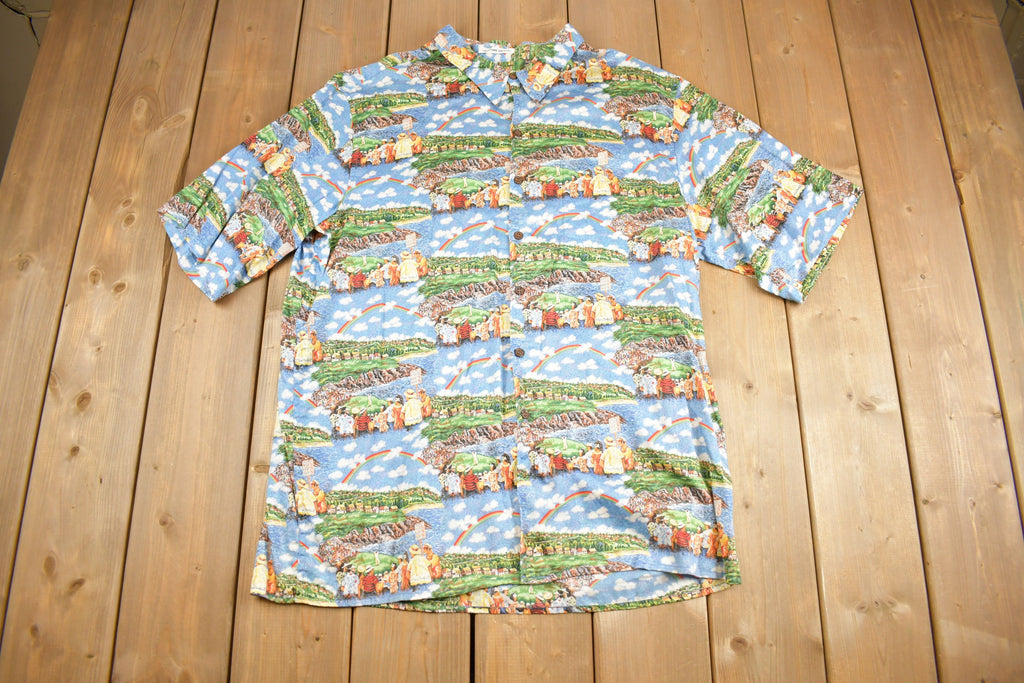 Vintage 1990s Reyn Spooner Egyptian Cotton All Over Print Golf Shirt