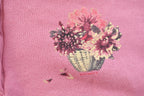 Vintage 1990s Floral Theme Quarter Button Up Sweater