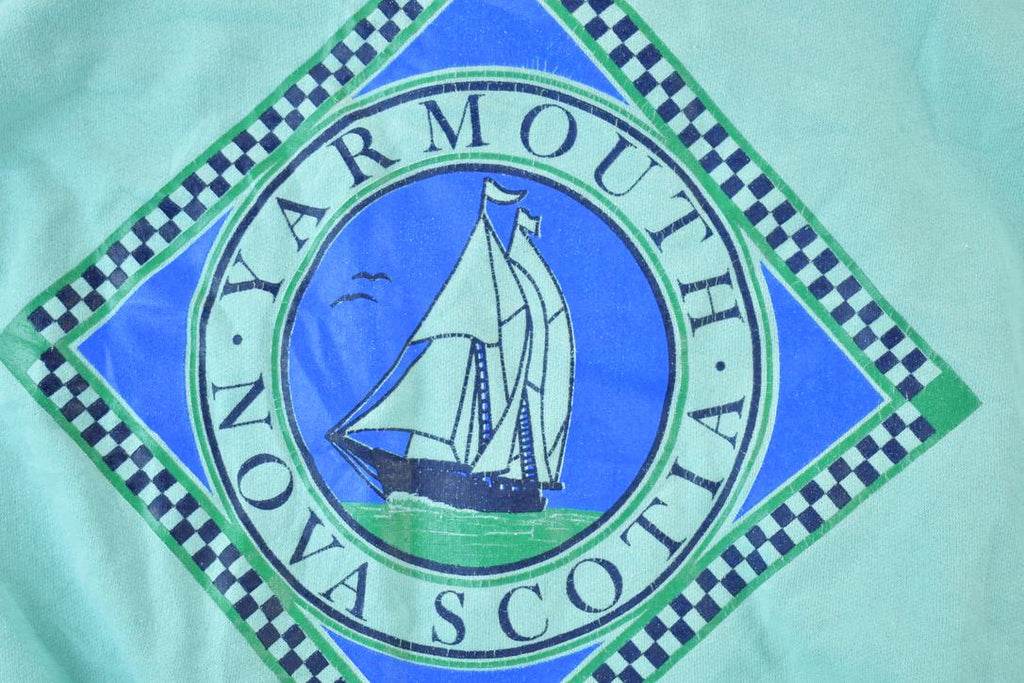 Vintage 1990s Yarmouth Nova Scotia Tall Ships Crewneck Sweatshirt