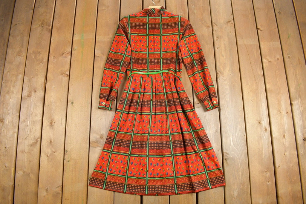 Vintage 1950s Paisley Dress