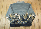 Vintage 1990s Mazmania Wild Horses AOP Fleece Sweater