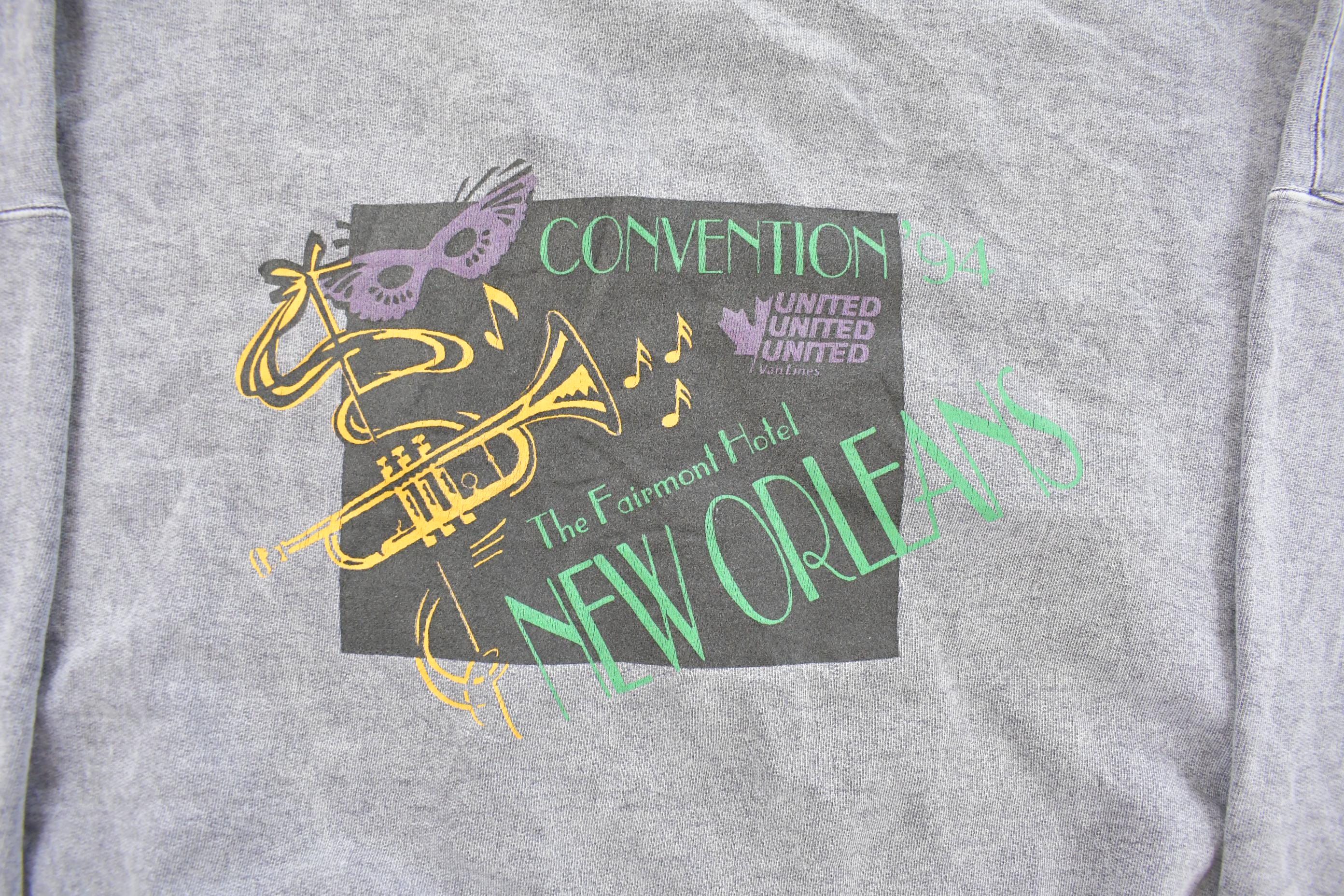 Vintage 1990s New Orleans Mardi Gras Crewneck Sweatshirt Men's 2XL