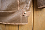 Vintage 1980s Alfred Leather Sheepskin Authentic Shearling Jacket Made In Canada