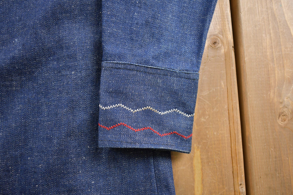 Vintage 1960s Floral Embroidered Denim Jean Jacket