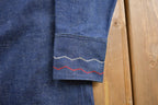 Vintage 1960s Floral Embroidered Denim Jean Jacket