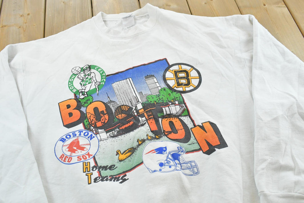 Vintage 1990s Boston Sports Teams Crewneck Sweatshirt Mens