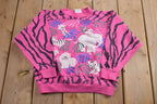Vintage 1990s Cute Cat All Over Print Crewneck Sweater