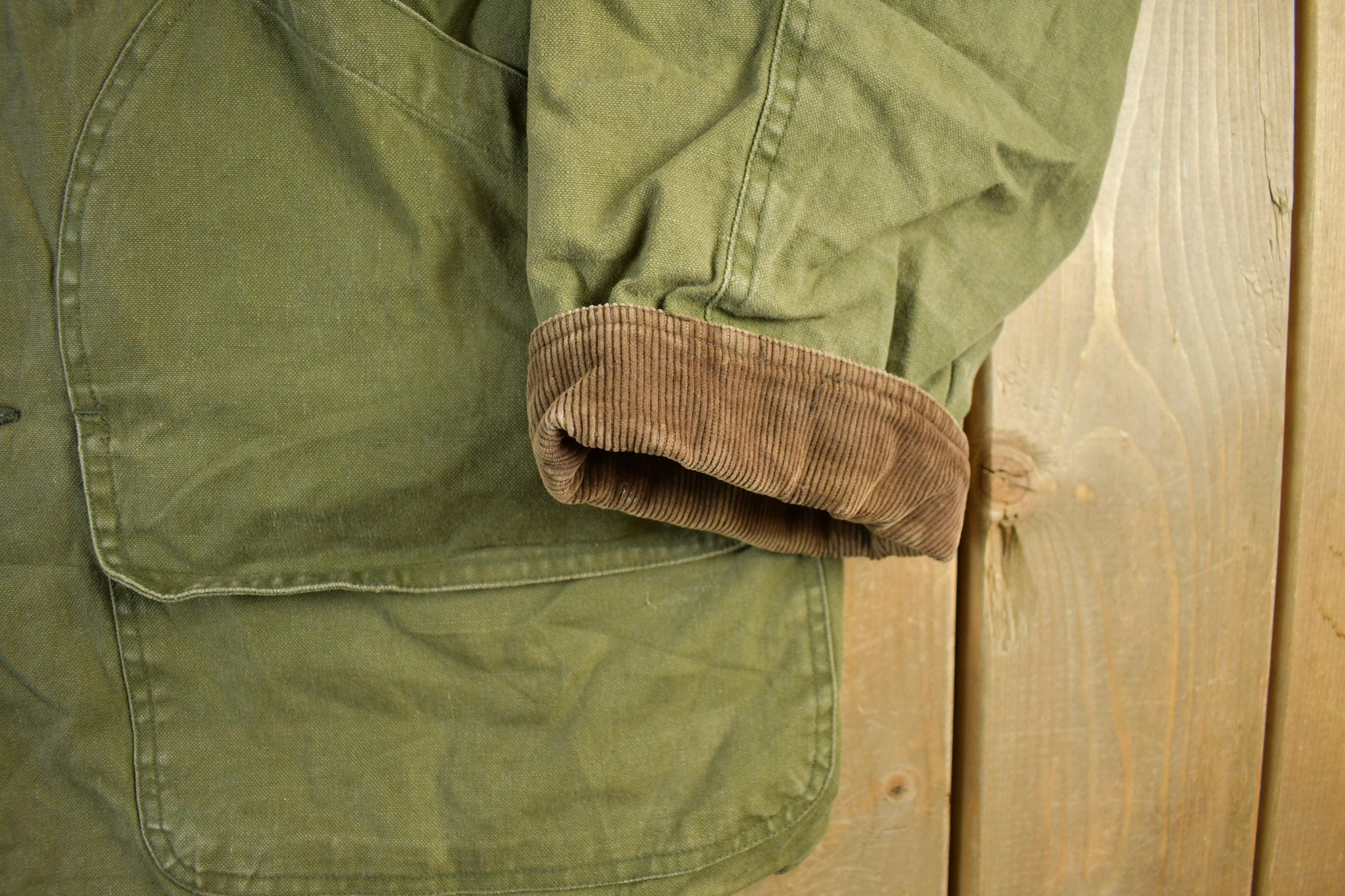 Vintage 1990s Faded Glory Lined Faded Barn Chore Coat Men's Large
